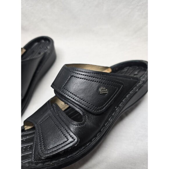 Women's Finn Comfort, Sandals, Shoes Size US 6.5-7 Euro 37 Black-NO INSOLES - Picture 4 of 9